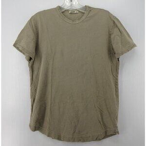 Buck Mason Shirt XS Khaki Pullover Slub Cotton Preppy Blank Crewneck *